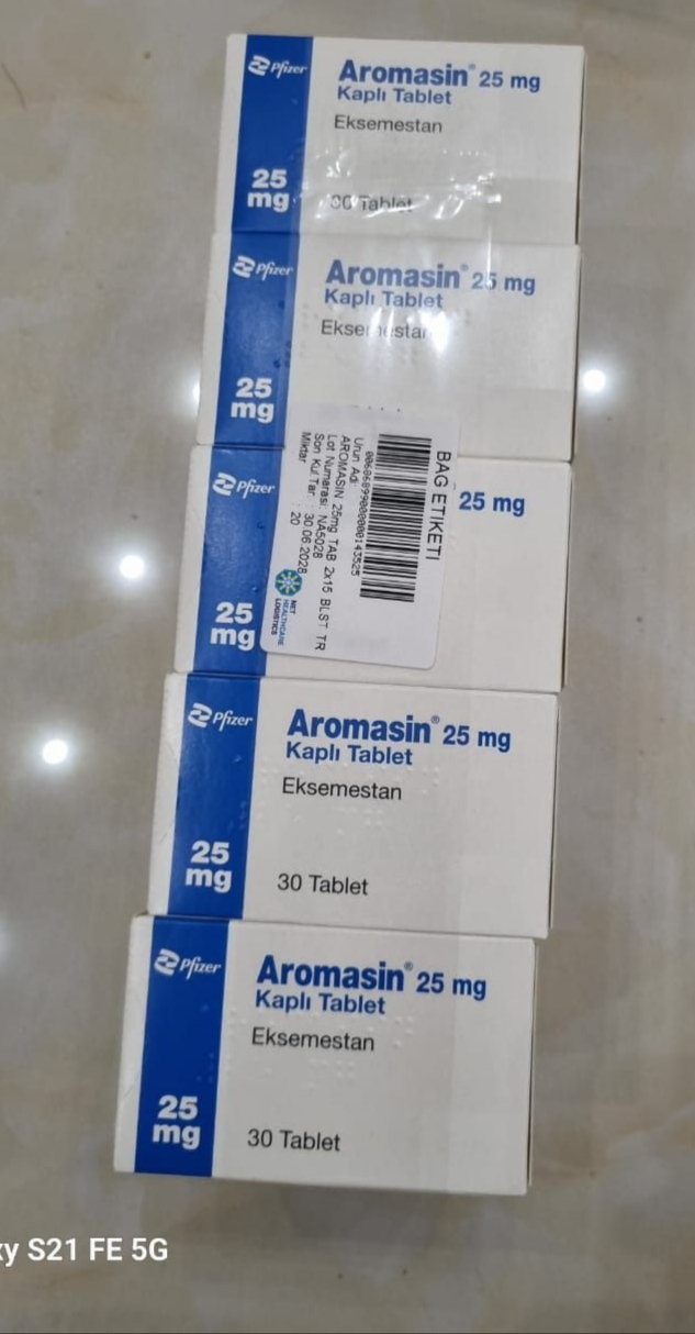 قرص آروماسین 25 میلی گرم-آرومازین AROMASIN Tablet 25 mg